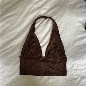 Brown Halter Top